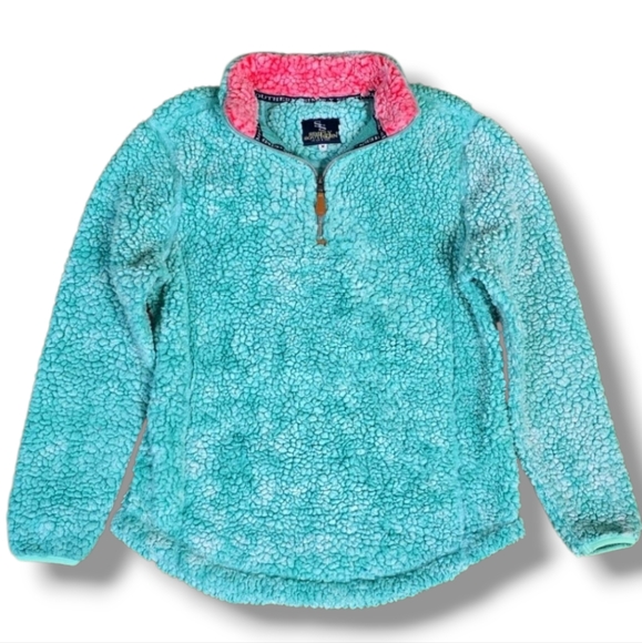 SIMPLY SOUTHERN | MOCK NECK QUARTER ZIP SHERPA\FAUX FUR PULLOVER - Picture 1 of 13